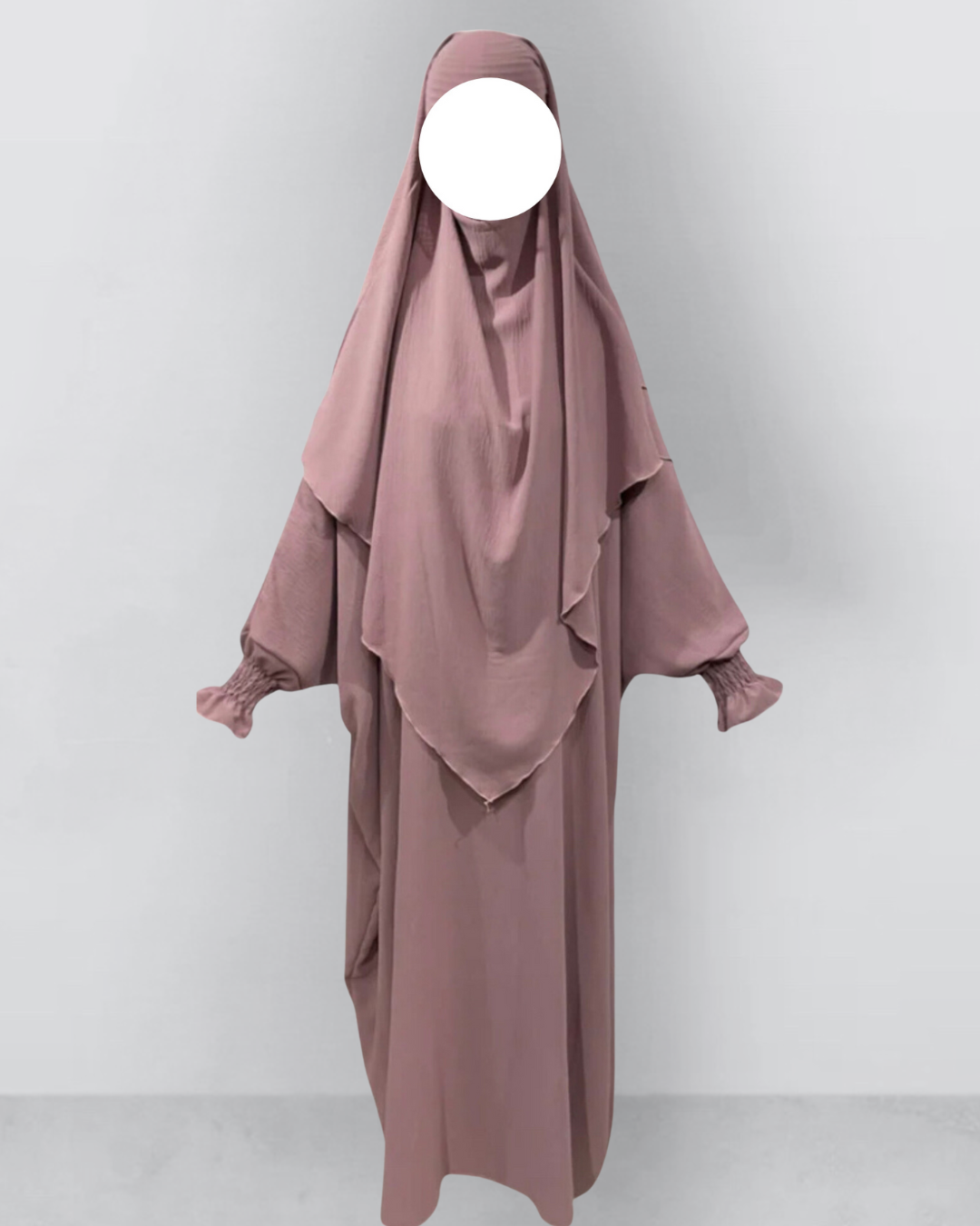 Ensemble Abaya et Khimar 2 voiles en Jazz